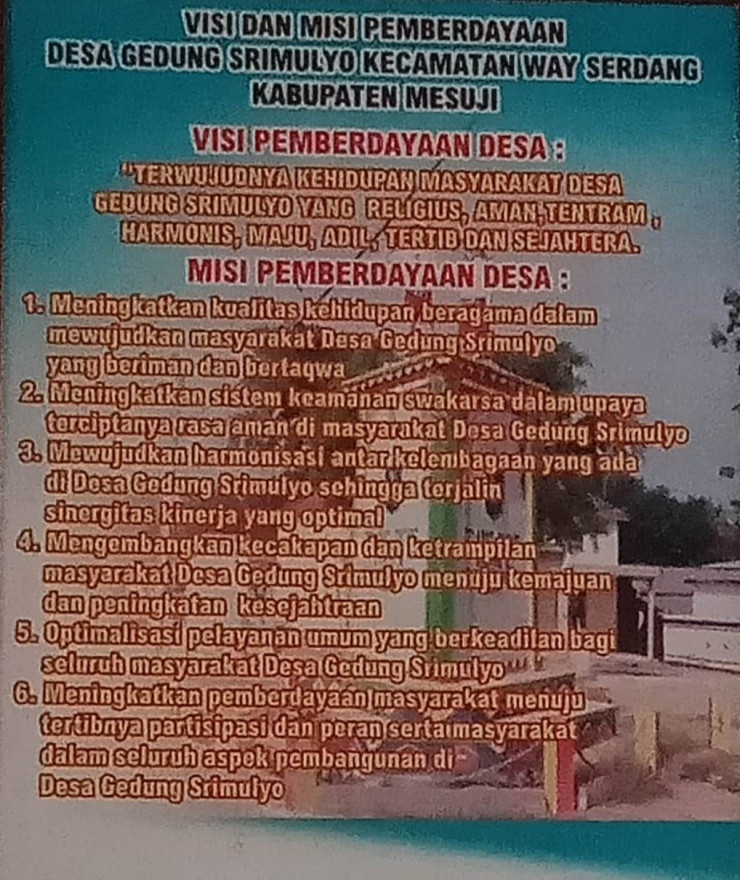 Visi Misi Pemberdayaan Desa